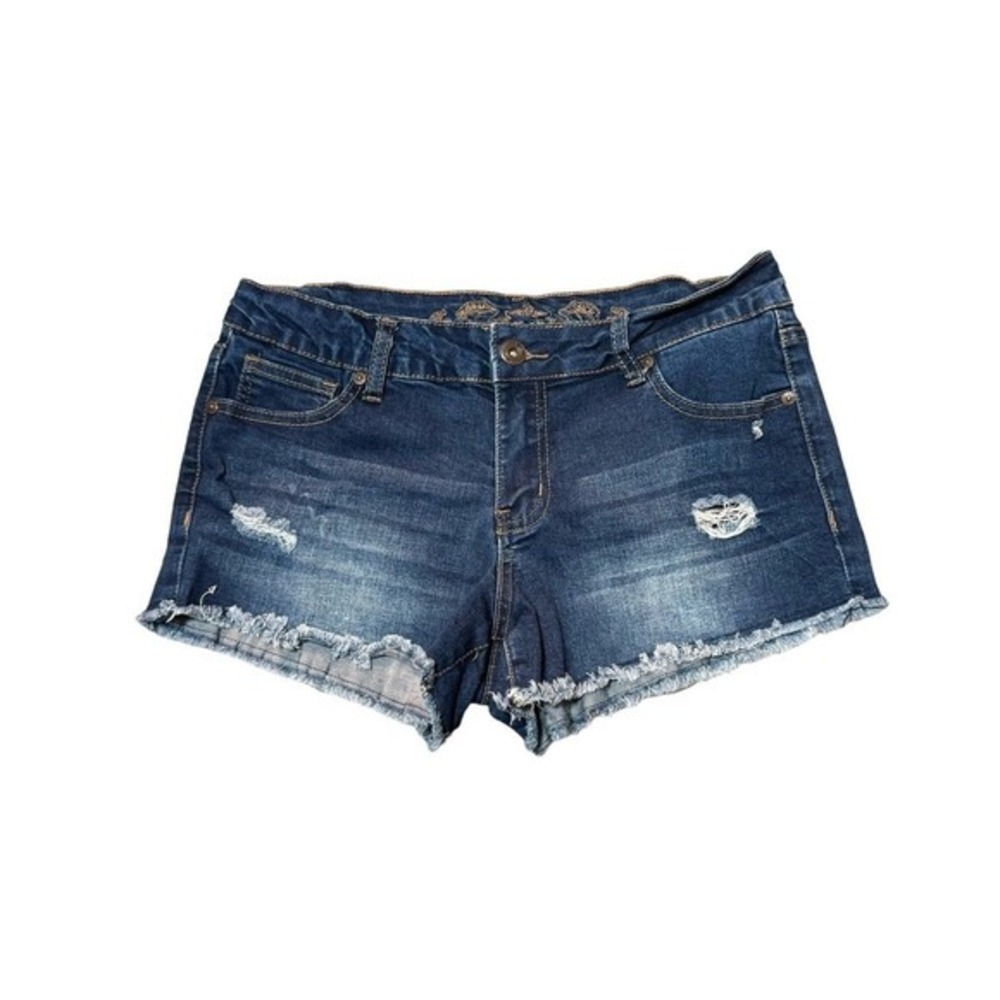 4/$40 Wax Jean Distressed Blue Denim Jean Shorts